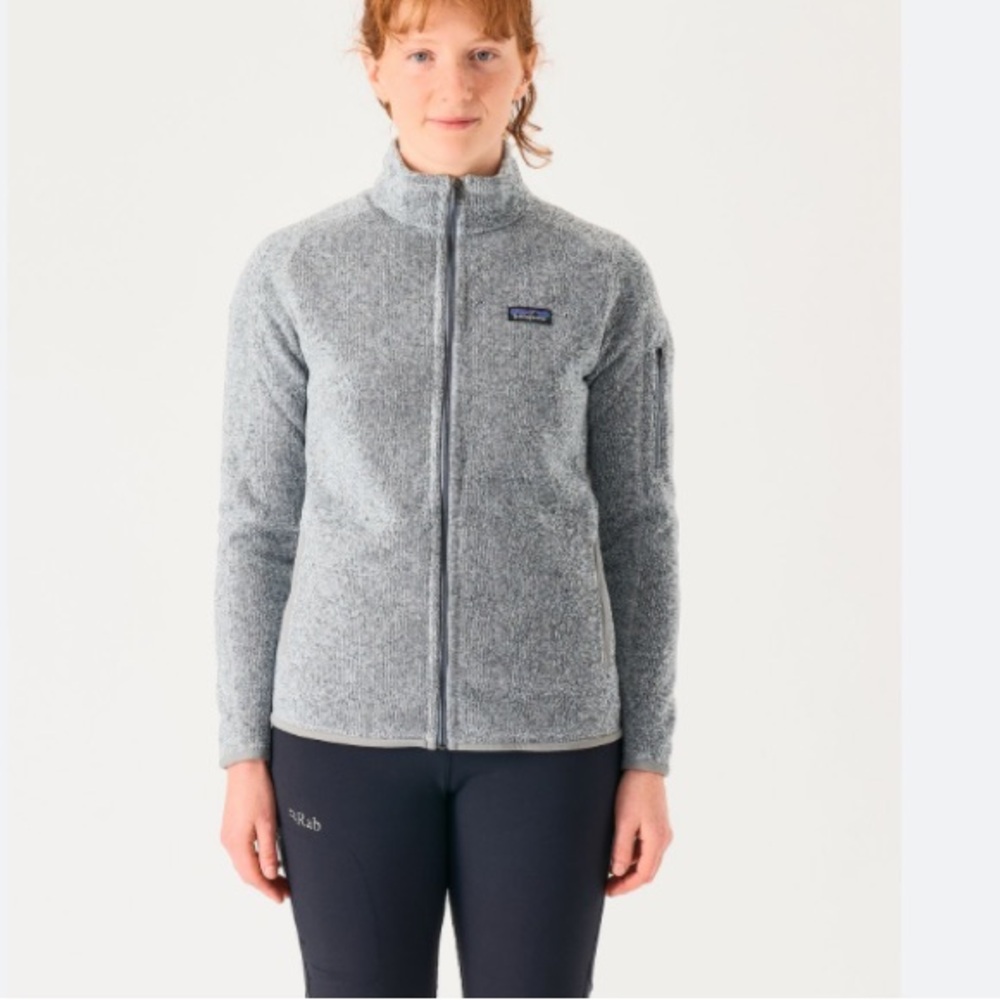 Patagonia Los Gatos Light Gray Zip-Up Fleece Jacket size medium gorbcore